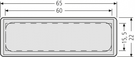 RENZ Namensschild mit Papiereinlage 97-9-82033 - schematische Darstellung