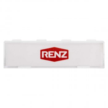 RENZ Namensschildabdeckung 92, glasklar mit Einlage 97-9-82146 - Frontansicht
