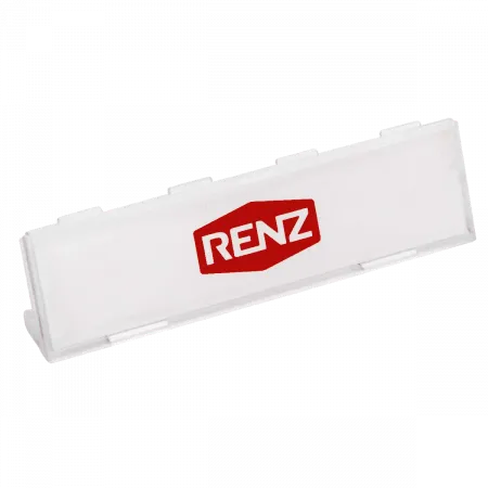 RENZ Namensschildabdeckung 92, glasklar mit Einlage 97-9-82146 - Seitenansicht