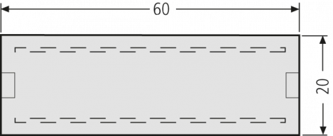 RENZ Namensschild 60x20 mm, 90-3-8213, Kunststoff - schematische Darstellung