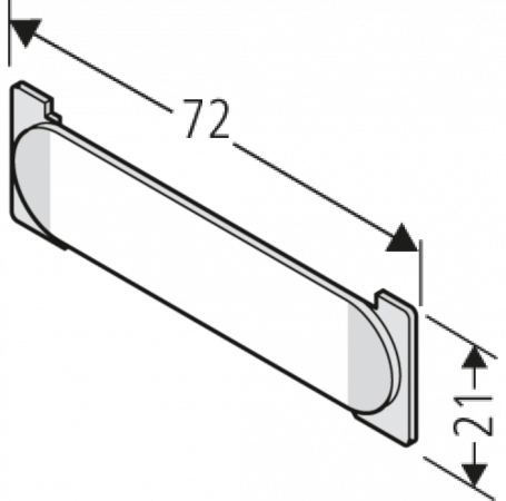 RENZ RSA1 Namensschild aus Kunststoff 97-9-82250 - schematische Darstellung