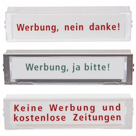 RENZ Namensschild NS09 inkl. faltbarer 4-seitiger Einlage,  