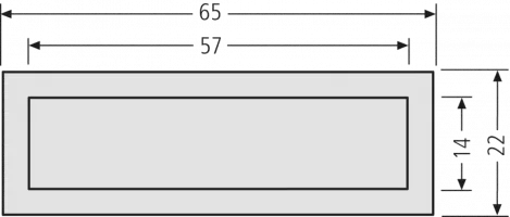 RENZ Kombitaster Lira, 65x22, altes Modell, verschiedene Farben, 97-9-85116 - schematische Darstellung