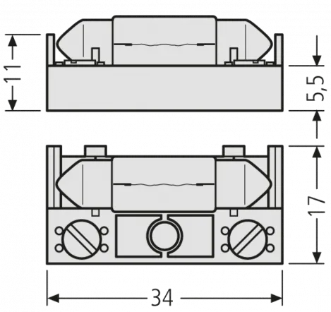 RENZ Beleuchtungshalterung mit Soffitte 97-9-85131- schematische Darstellung