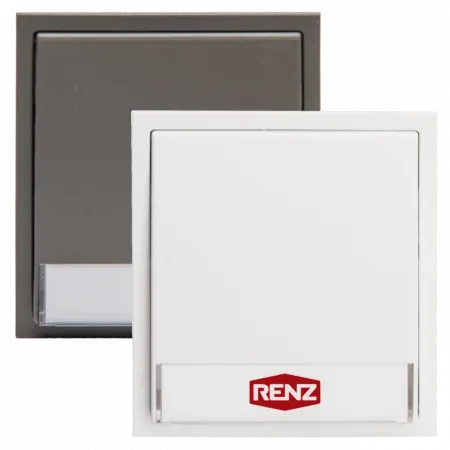 RENZ Tastenmodul mit 4x Klingeltaster 97-9-85269 - Frontansicht, Farbe: Weiß oder Grau