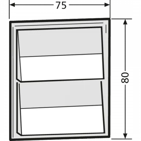 Preview: RENZ Tastenmodul mit 2x Klingeltaster 97-9-85270 - schematische Darstellung