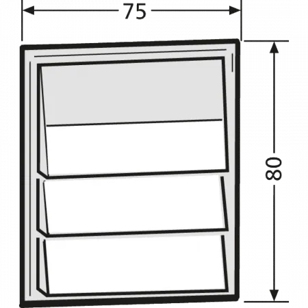 Preview: RENZ Tastenmodul mit 3x Klingeltaster 97-9-85271 - schematische Darstellung