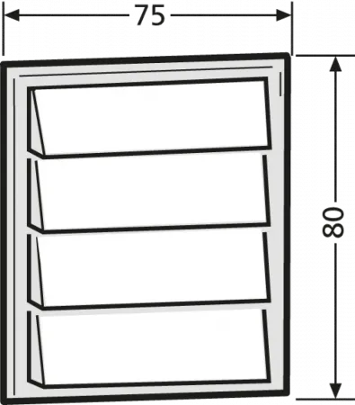 Preview: RENZ Tastenmodul mit 4x Klingeltaster, 2. Generation, 97-9-85272 - schematische Darstellung
