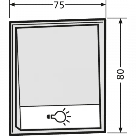 Preview: RENZ Tastenmodul mit 1x Lichttaster 97-9-85273 - schematische Darstellung