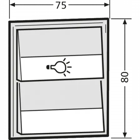 RENZ Tastenmodul mit 1x Licht- und 1x Klingeltaster 97-9-85274 - schematische Darstellung