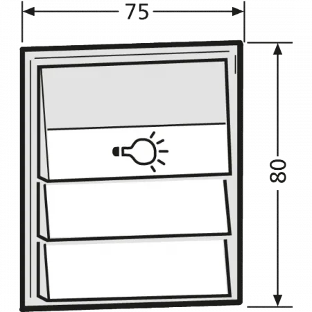 RENZ Tastenmodul mit 1x Licht- und 2x Klingeltaster 97-9-85275 - schematische Darstellung