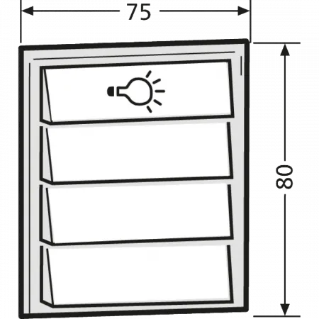 RENZ Tastenmodul mit 1x Licht- und 3x Klingeltaster 97-9-85276 - schematische Darstellung