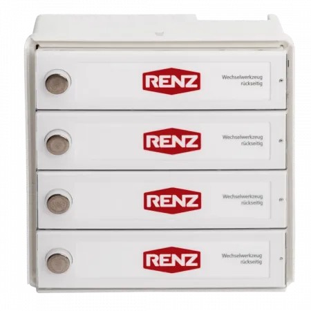 RENZ RSA2-kompakt Block 4xKlingel, beleuchtet, 97-9-85329 - Frontansicht