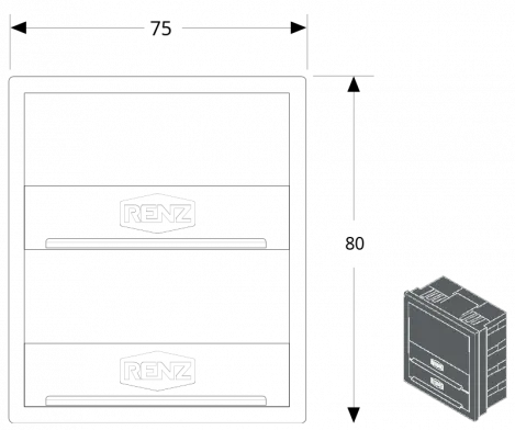 Preview: RENZ Klingelmodul 3. Generation 97-9-85670 2 Klingeln - schematische Darstellung