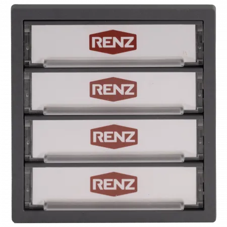 RENZ Klingelmodul 3. Generation 97-9-85672 4xKlingel - Frontansicht