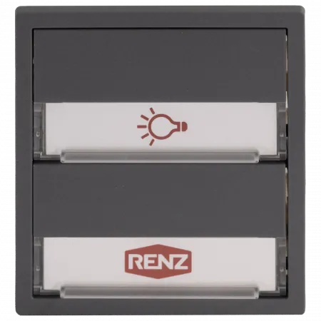 RENZ Klingel- und Lichtmodul 3. Generation 97-9-85674 1xKlingel, 1xLicht - Frontansicht
