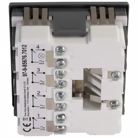 RENZ Klingel- und Lichtmodul 3. Generation 97-9-85676, 1xLicht, 3xKlingel - Rückansicht