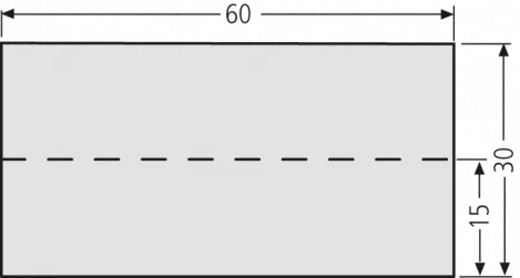 RENZ Namensschildeinlage 60x15 für Namensschild 92, 97-9-87109 - schematische Darstellung