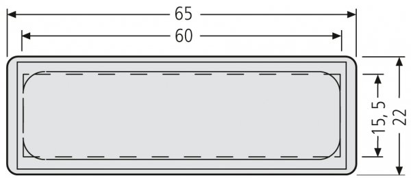 RENZ Namensschild, 65x22, mit Papiereinlage, 97-9-82033