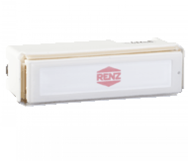 RENZ RSA2 Namensschild, Kunststoff, mit Gehäuse, LED-Beleuchtung optional, 97-9-85345, 97-9-85356