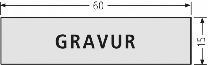 Namensschild Einlage für Module mit indiv. Gravur 90-3-00002 - schematische Darstellung