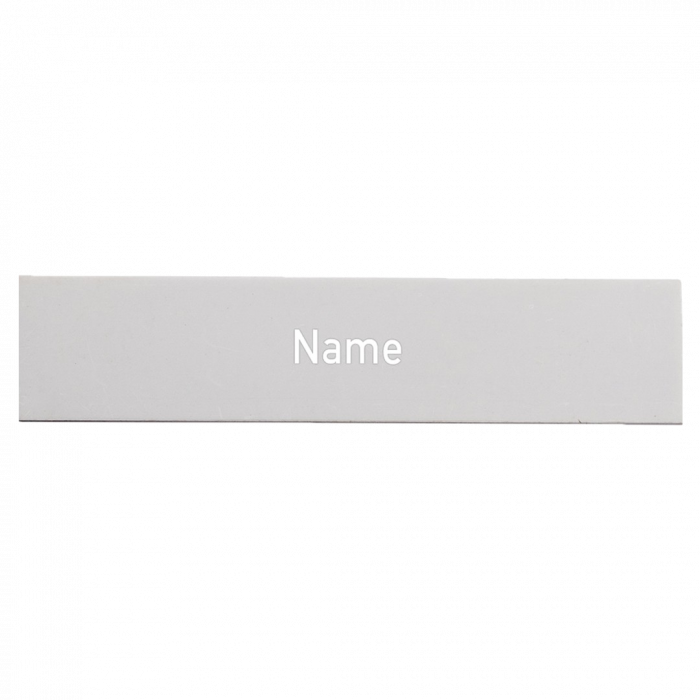 RENZ RSA2 Namensschild 90-3-00023, Kunststoff, mit indiv. Gravur - Frontansicht, weiße Schrift