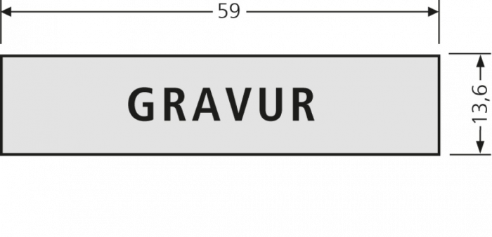 RENZ RSA2 Namensschild 90-3-00023, Kunststoff, mit indiv. Gravur - schematische Darstellung