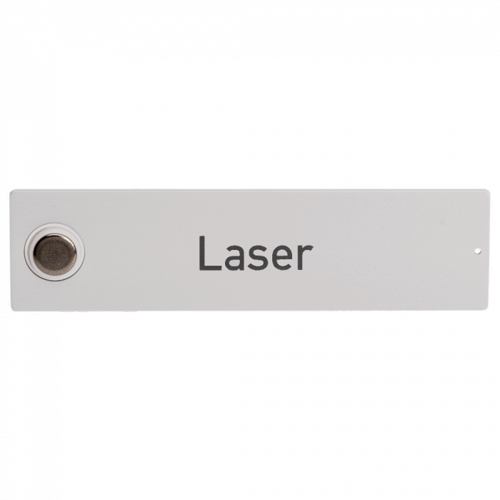 RENZ RSA2 Namensschild 90300045, ALU, mit Klingelknopf und indiv. Gravur - Frontansicht, graue Lasergravur