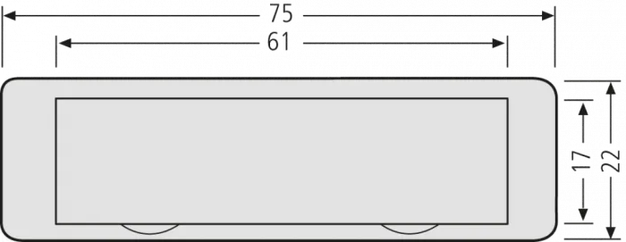 RENZ Namensschild 92 inkl. Papier-Namensschildeinlage 97-9-82016 - schematische Darstellung