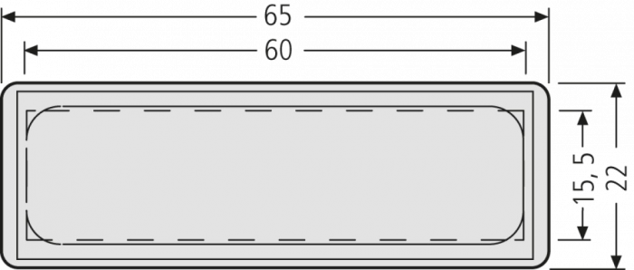 RENZ Namensschild mit Papiereinlage 97-9-82033 - schematische Darstellung