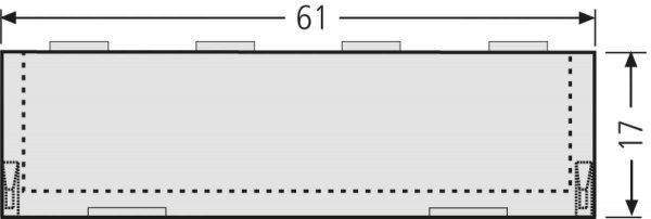 RENZ Namensschildabdeckung 92, glasklar mit Einlage 97-9-82146 - Schematische Darstellung