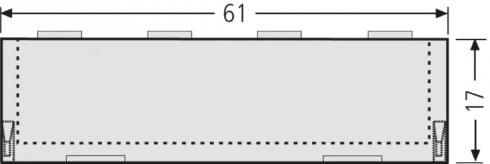 RENZ Namensschildabdeckung 92, glasklar mit Einlage 97-9-82146 - Schematische Darstellung