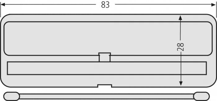 RENZ Kunststoff Klappenhalter mit Torsionsfeder 97-9-82193 - Schematische Darstellung