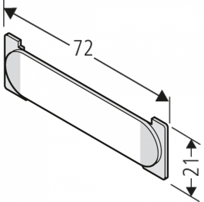 RENZ RSA1 Namensschild aus Kunststoff 97-9-82250 - schematische Darstellung