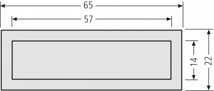 RENZ Kombitaster Lira, 65x22, altes Modell, verschiedene Farben, 97-9-85116 - schematische Darstellung