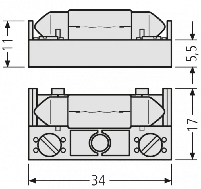 RENZ Beleuchtungshalterung mit Soffitte 97-9-85131- schematische Darstellung