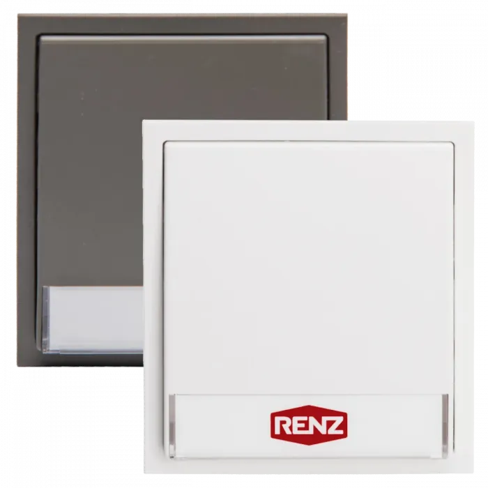 RENZ Tastenmodul mit 4x Klingeltaster 97-9-85269 - Fraontansicht, Farbe: Weiß oder Grau