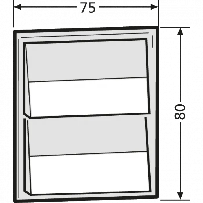 RENZ Tastenmodul mit 2x Klingeltaster 97-9-85270 - schematische Darstellung