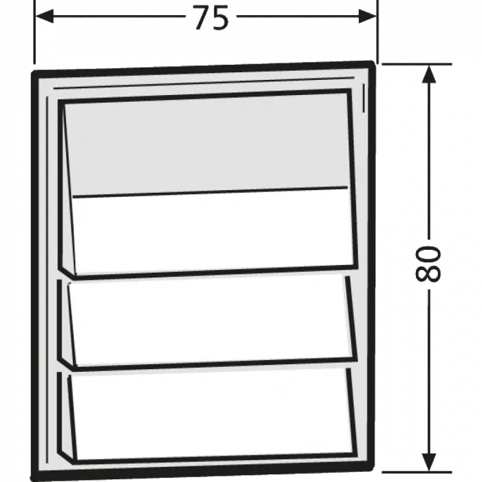 RENZ Tastenmodul mit 3x Klingeltaster 97-9-85271 - schematische Darstellung