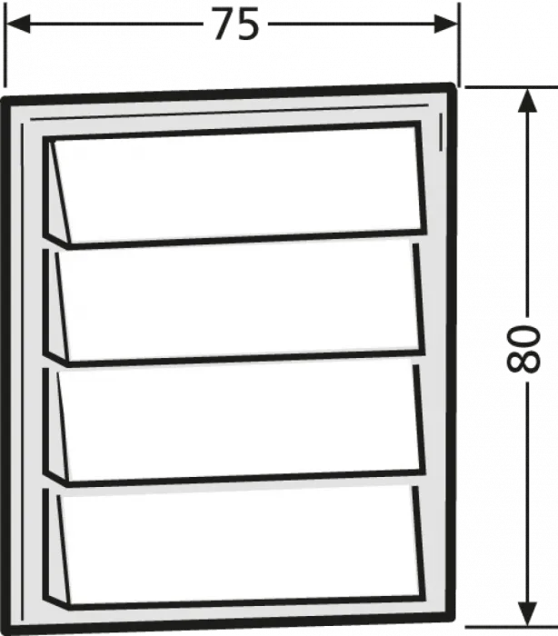 RENZ Tastenmodul mit 4x Klingeltaster, 2. Generation, 97-9-85272 - schematische Darstellung