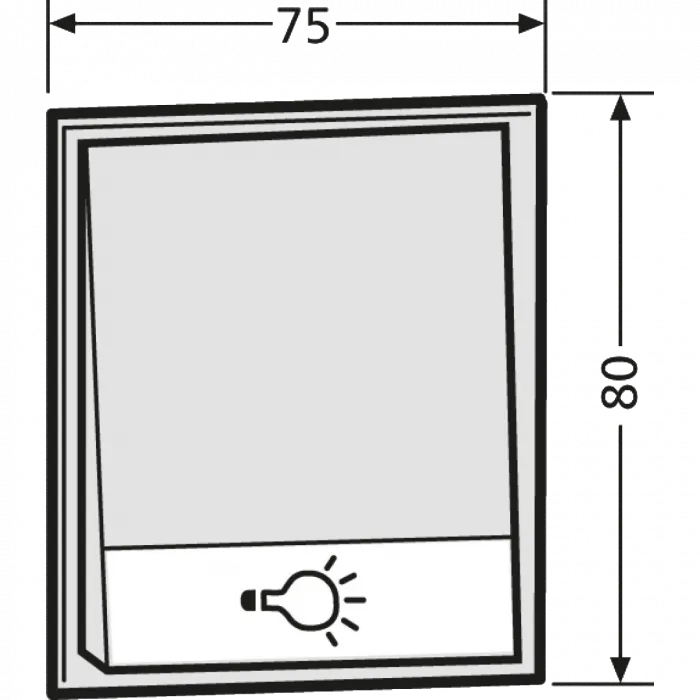 RENZ Tastenmodul mit 1x Lichttaster 97-9-85273 - schematische Darstellung