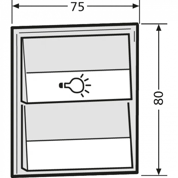 RENZ Tastenmodul mit 1x Licht- und 1x Klingeltaster 97-9-85274 - schematische Darstellung