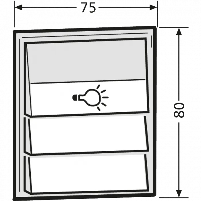 RENZ Tastenmodul mit 1x Licht- und 2x Klingeltaster 97-9-85275 - schematische Darstellung