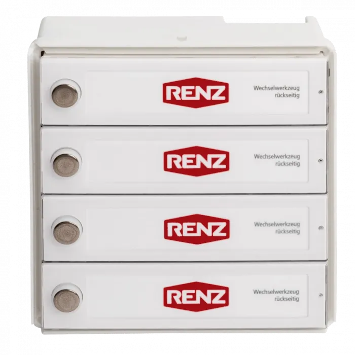 RENZ RSA2-kompakt Block 4xKlingel, beleuchtet, 97-9-85329 - Frontansicht