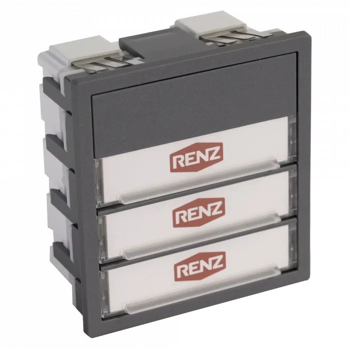 RENZ Klingelmodul 3. Generation 97-9-85671 3xKlingel - Seitenansicht