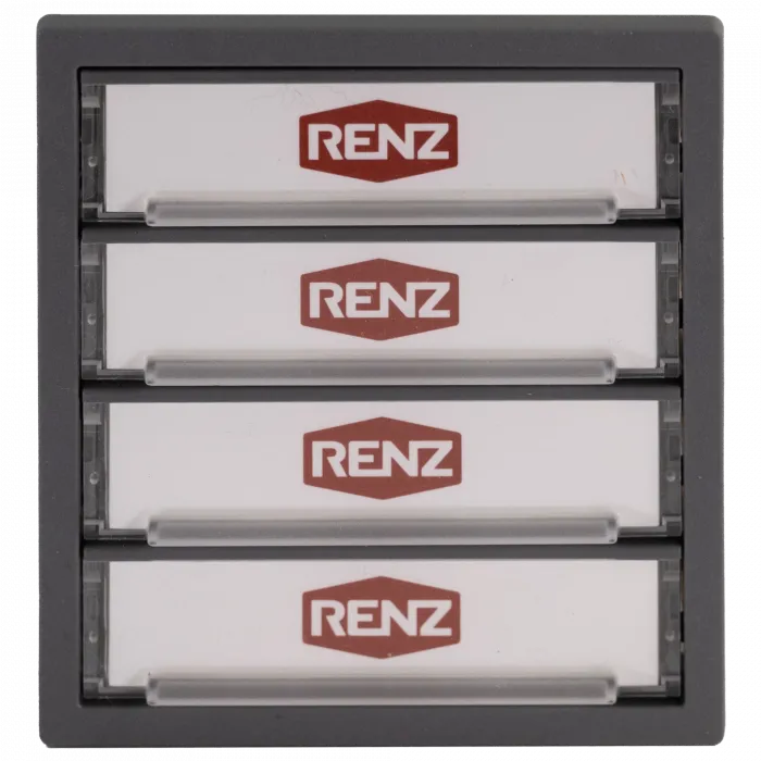 RENZ Klingelmodul 3. Generation 97-9-85672 4xKlingel - Frontansicht