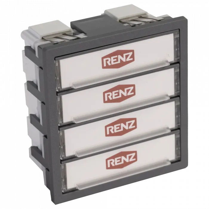 RENZ Klingelmodul 3. Generation 97-9-85672 4xKlingel - Seitenansicht