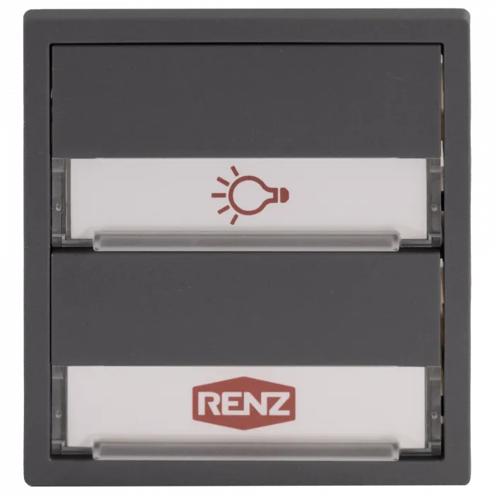 RENZ Klingel- und Lichtmodul 3. Generation 97-9-85674 1xKlingel, 1xLicht - Frontansicht