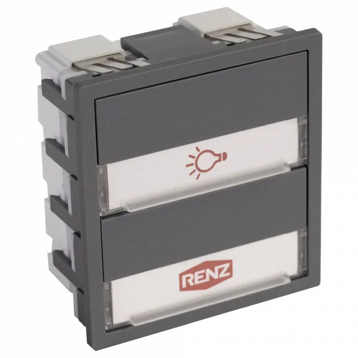 RENZ Klingel- und Lichtmodul 3. Generation 97-9-85674 1xKlingel, 1xLicht - Seitenansicht