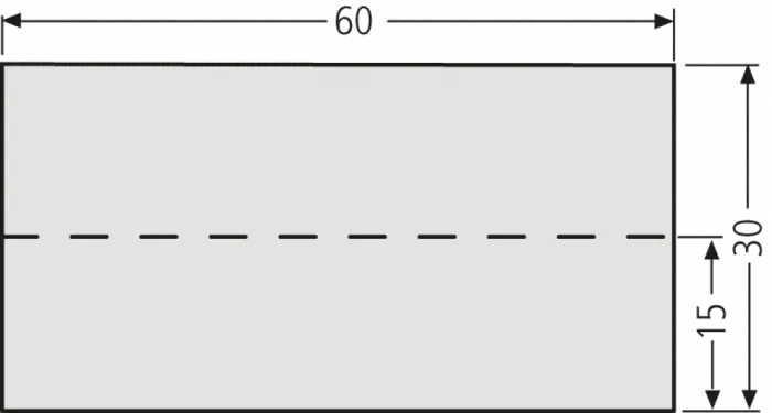 RENZ Namensschildeinlage 60x15 für Namensschild 92, 97-9-87109 - schematische Darstellung